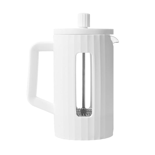 JZE 20oz Glass French Press, White