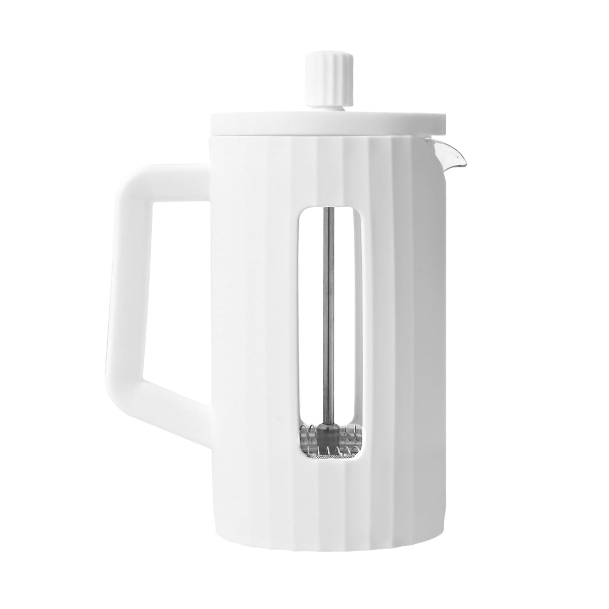 JZE 20oz Glass French Press, White