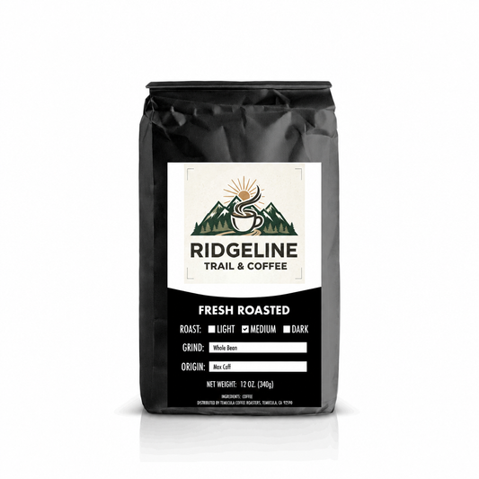 Max Caf Blend – Ridgeline Trail & Coffee bag