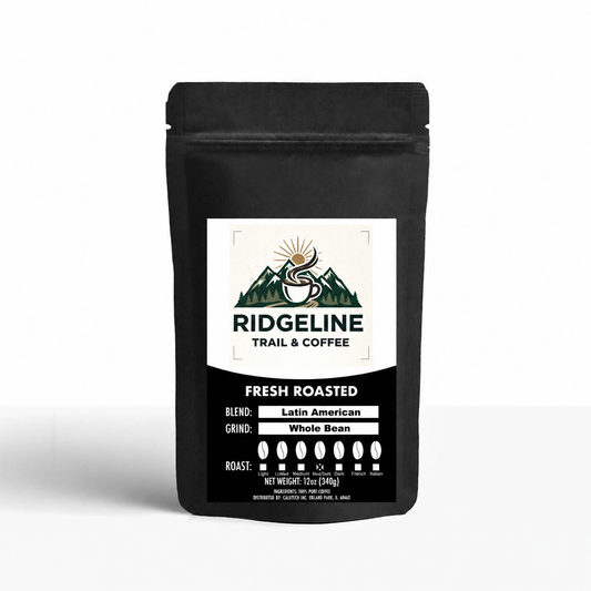 Latin American Blend – Ridgeline Trail & Coffee bag