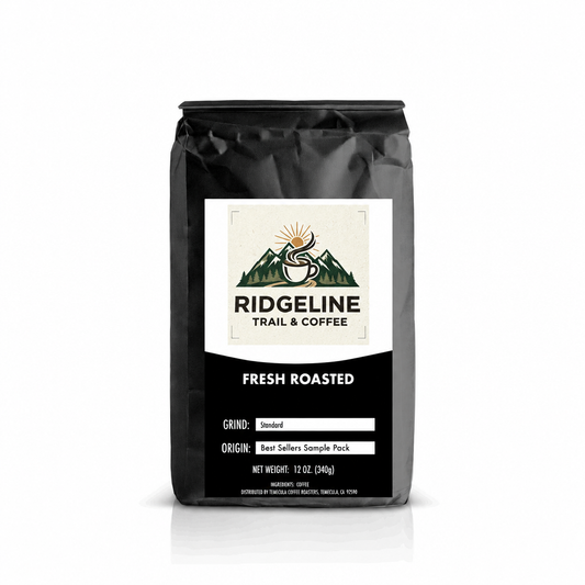 Best Sellers Sample Pack (6 Coffees) – Ridgeline Trail & Coffee bag