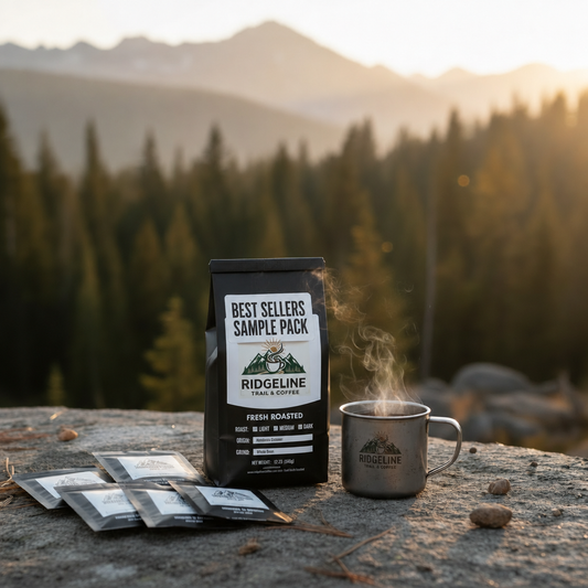 Best Sellers Sample Pack (6 Coffees) on the trail – Ridgeline Trail & Coffee